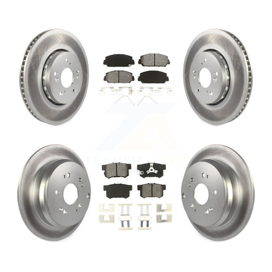 [Avant + Arrière] Kit de disque (revêtu) et plaquette (semi-métallique) de frein pour 2013-2018 Acura RDX KGS-101093