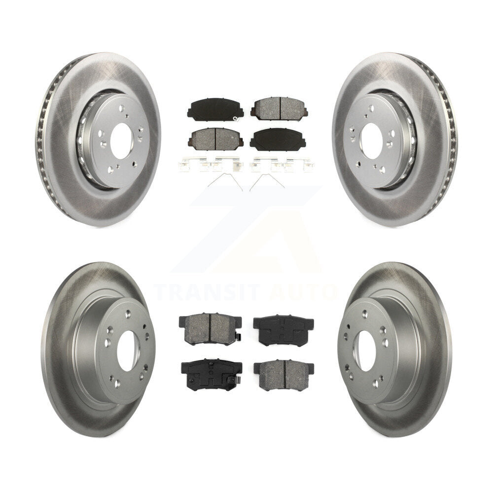 [Avant + Arrière] Kit de disque (revêtu) et plaquette (semi-métallique) de frein pour 2016 Acura ILX KGS-101094