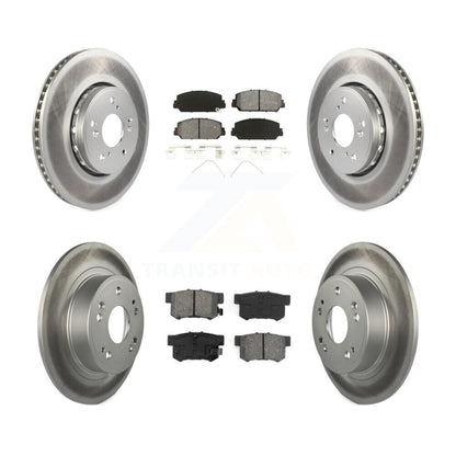 [Avant + Arrière] Kit de disque (revêtu) et plaquette (semi-métallique) de frein pour 2016 Acura ILX KGS-101094
