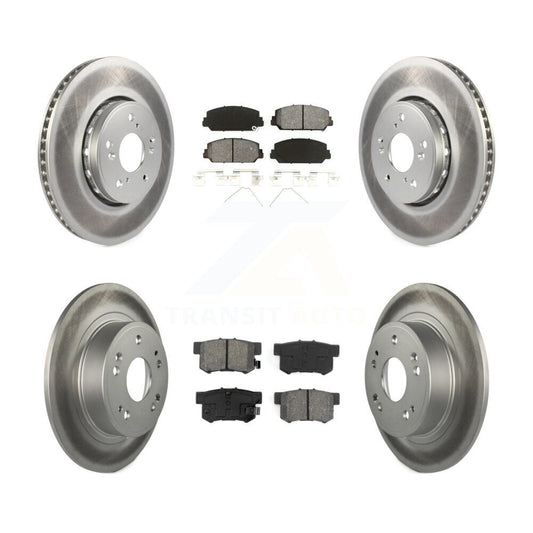 [Avant + Arrière] Kit de disque (revêtu) et plaquette (semi-métallique) de frein pour 2016 Acura ILX KGS-101094