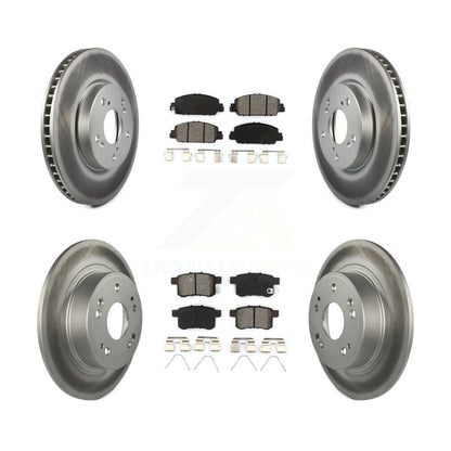 [Avant + Arrière] Kit de disque (revêtu) et plaquette (semi-métallique) de frein pour Honda Accord KGS-101095
