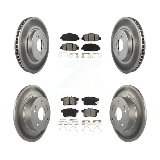 [Avant + Arrière] Kit de disque (revêtu) et plaquette (semi-métallique) de frein pour Honda Accord KGS-101095