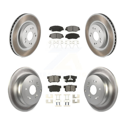[Avant + Arrière] Kit de disque (revêtu) et plaquette (semi-métallique) de frein pour 2012-2016 Honda CR-V FWD KGS-101098