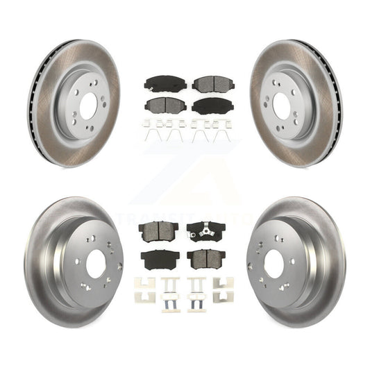 [Avant + Arrière] Kit de disque (revêtu) et plaquette (semi-métallique) de frein pour 2012-2016 Honda CR-V FWD KGS-101098