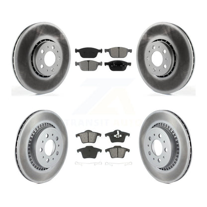 [Avant + Arrière] Kit de disque (revêtu) et plaquette (semi-métallique) de frein pour 2003-2014 Volvo XC90 avec 328mm Diameter Rotor KGS-101099