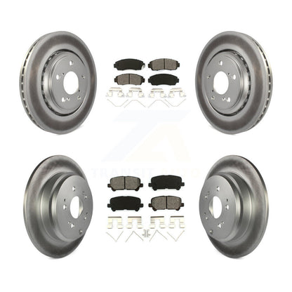 [Avant + Arrière] Kit de disque (revêtu) et plaquette (semi-métallique) de frein pour 2015-2017 Honda Odyssey KGS-101100