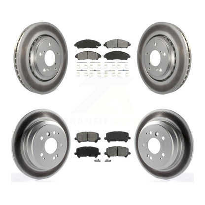 [Avant + Arrière] Kit de disque (revêtu) et plaquette (semi-métallique) de frein pour Honda Pilot Ridgeline KGS-101101