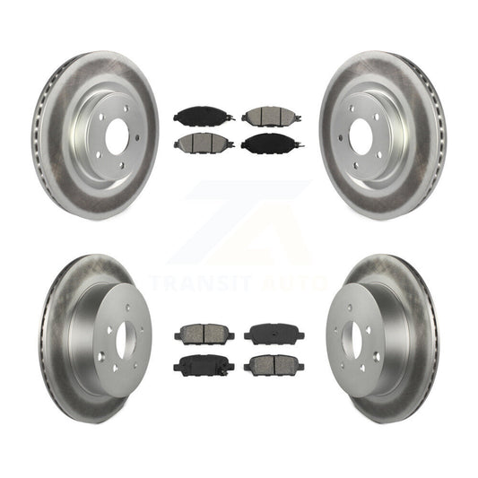 [Avant + Arrière] Kit de disque (revêtu) et plaquette (semi-métallique) de frein pour Nissan Pathfinder Murano INFINITI QX60 JX35 KGS-101102