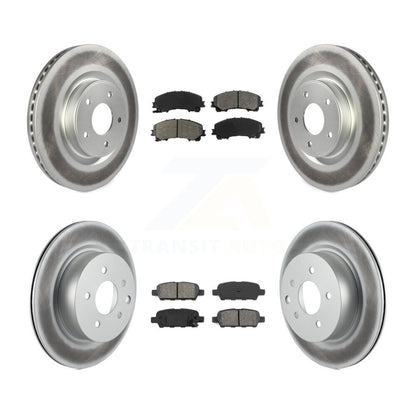 [Avant + Arrière] Kit de disque (revêtu) et plaquette (semi-métallique) de frein pour 2016-2017 INFINITI QX50 KGS-101104