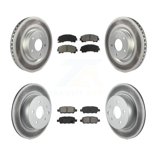 [Avant + Arrière] Kit de disque (revêtu) et plaquette (semi-métallique) de frein pour 2016-2017 INFINITI QX50 KGS-101104