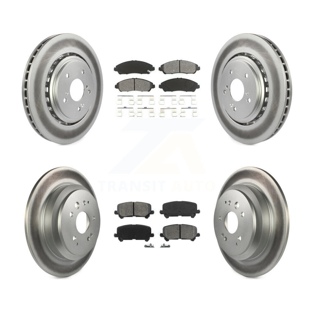 [Avant + Arrière] Kit de disque (revêtu) et plaquette (semi-métallique) de frein pour 2014-2016 Acura MDX KGS-101105