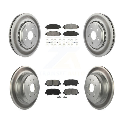 [Avant + Arrière] Kit de disque (revêtu) et plaquette (semi-métallique) de frein pour 2014-2016 Acura MDX KGS-101105