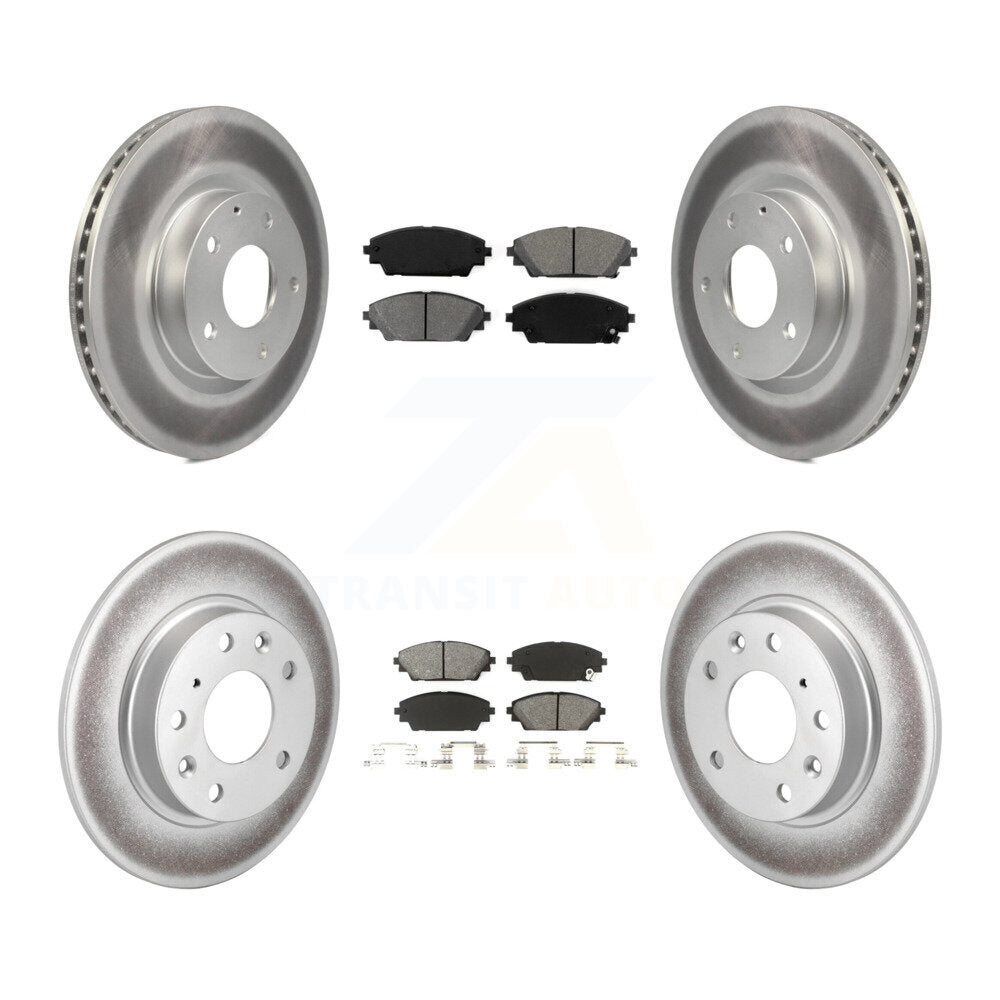 [Avant + Arrière] Kit de disque (revêtu) et plaquette (semi-métallique) de frein pour Mazda 3 Sport 2.5L KGS-101106