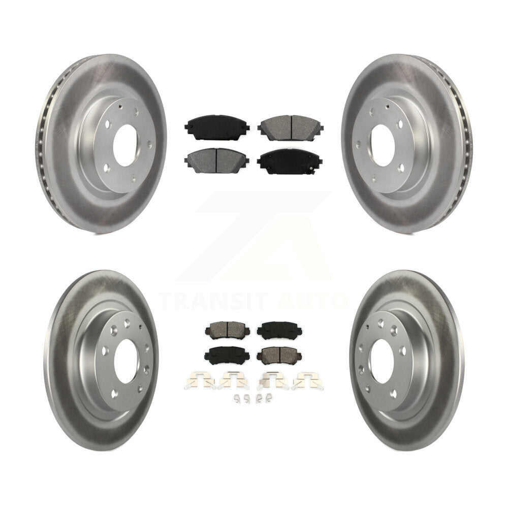 [Avant + Arrière] Kit de disque (revêtu) et plaquette (semi-métallique) de frein pour 2016-2018 Mazda CX-3 AWD KGS-101107