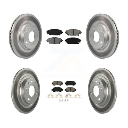 [Avant + Arrière] Kit de disque (revêtu) et plaquette (semi-métallique) de frein pour 2016-2018 Mazda CX-3 AWD KGS-101107