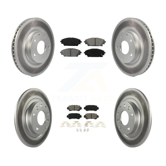 [Avant + Arrière] Kit de disque (revêtu) et plaquette (semi-métallique) de frein pour 2016-2018 Mazda CX-3 AWD KGS-101107