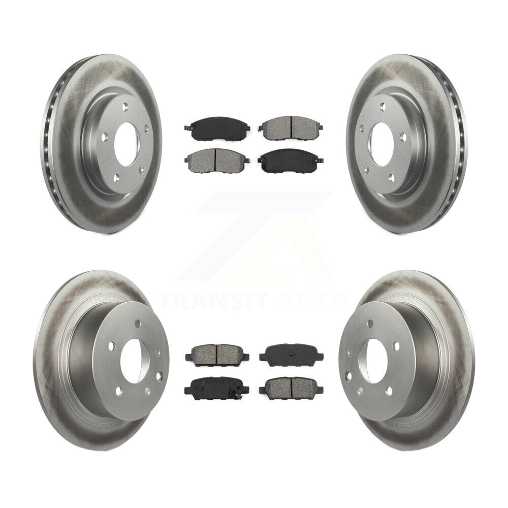 [Avant + Arrière] Kit de disque (revêtu) et plaquette (semi-métallique) de frein pour Nissan Sentra KGS-101109