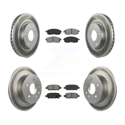 [Avant + Arrière] Kit de disque (revêtu) et plaquette (semi-métallique) de frein pour Nissan Sentra KGS-101109