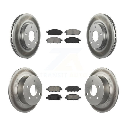 [Avant + Arrière] Kit de disque (revêtu) et plaquette (semi-métallique) de frein pour Nissan Sentra KGS-101109