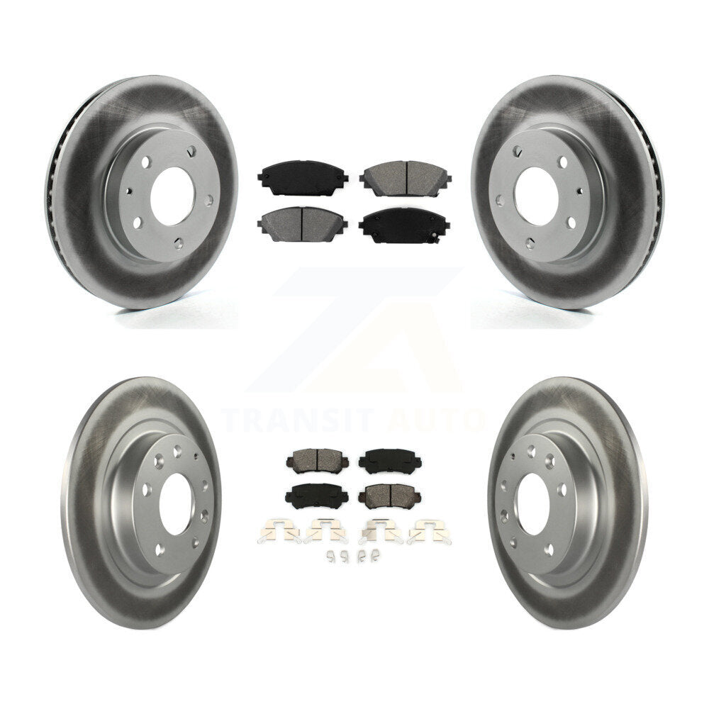 [Avant + Arrière] Kit de disque (revêtu) et plaquette (semi-métallique) de frein pour 2016-2018 Mazda CX-3 FWD KGS-101111