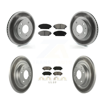 [Avant + Arrière] Kit de disque (revêtu) et plaquette (semi-métallique) de frein pour 2016-2018 Mazda CX-3 FWD KGS-101111
