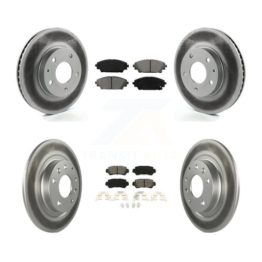 [Avant + Arrière] Kit de disque (revêtu) et plaquette (semi-métallique) de frein pour 2016-2018 Mazda CX-3 FWD KGS-101111