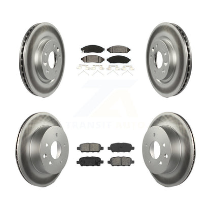 [Avant + Arrière] Kit de disque (revêtu) et plaquette (semi-métallique) de frein pour 2015 Nissan LEAF Vehicles Manufactured In Japan KGS-101114