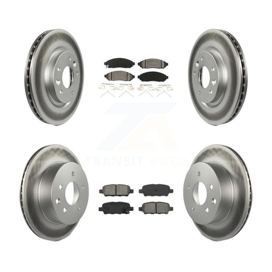 [Avant + Arrière] Kit de disque (revêtu) et plaquette (semi-métallique) de frein pour 2015 Nissan LEAF Vehicles Manufactured In Japan KGS-101114