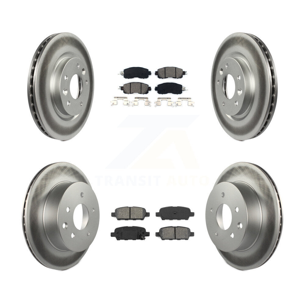 [Avant + Arrière] Kit de disque (revêtu) et plaquette (semi-métallique) de frein pour Nissan LEAF KGS-101115