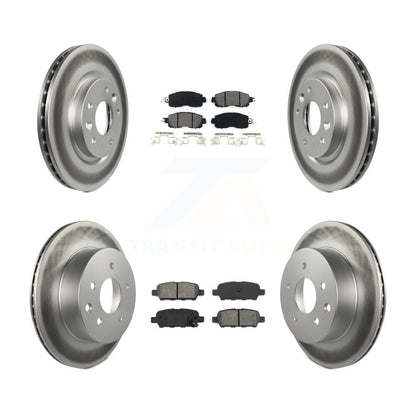 [Avant + Arrière] Kit de disque (revêtu) et plaquette (semi-métallique) de frein pour Nissan LEAF KGS-101115
