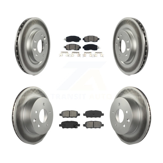 [Avant + Arrière] Kit de disque (revêtu) et plaquette (semi-métallique) de frein pour Nissan LEAF KGS-101115