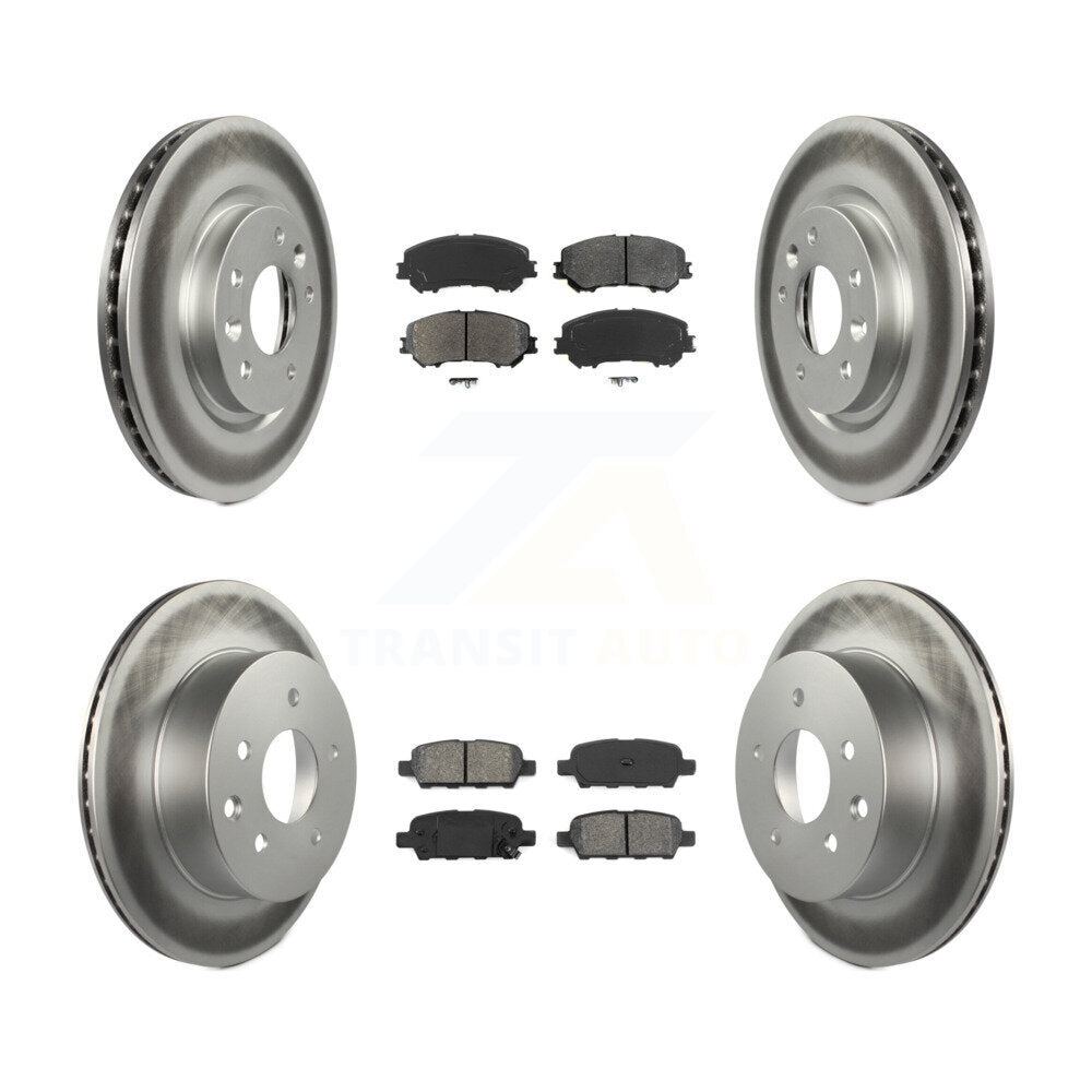 [Avant + Arrière] Kit de disque (revêtu) et plaquette (semi-métallique) de frein pour Nissan Rogue Sport Qashqai KGS-101116
