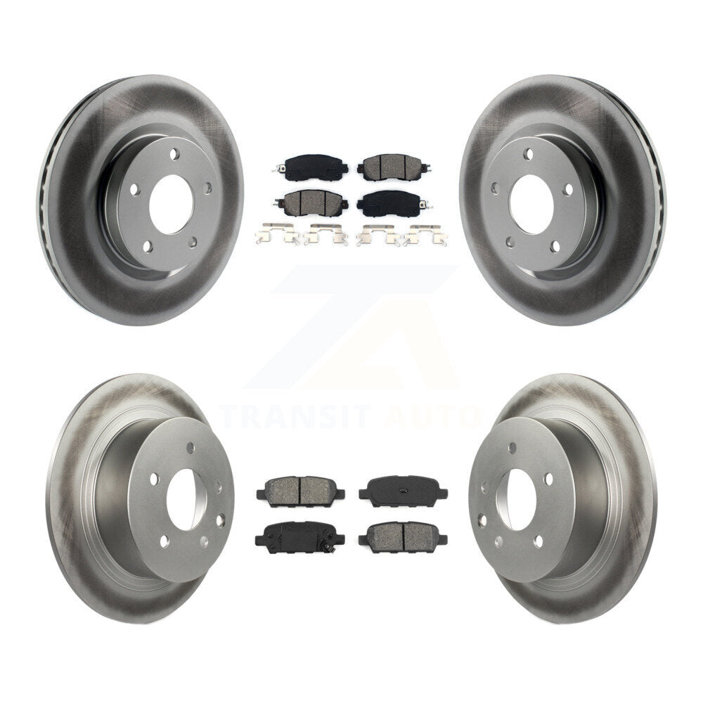 [Avant + Arrière] Kit de disque (revêtu) et plaquette (semi-métallique) de frein pour Nissan Altima KGS-101118