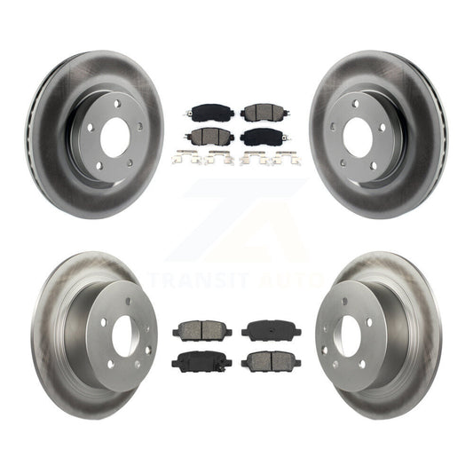 [Avant + Arrière] Kit de disque (revêtu) et plaquette (semi-métallique) de frein pour Nissan Altima KGS-101118