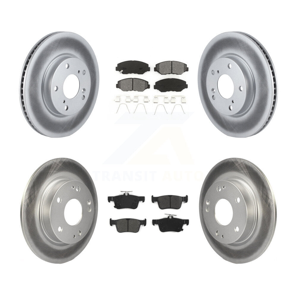 [Avant + Arrière] Kit de disque (revêtu) et plaquette (semi-métallique) de frein pour Honda Civic KGS-101121