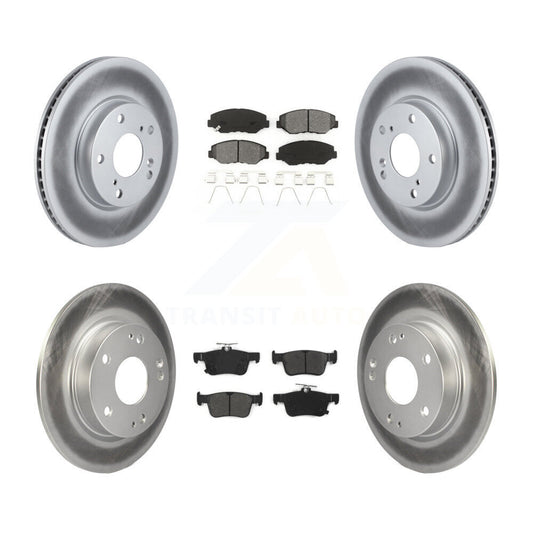[Avant + Arrière] Kit de disque (revêtu) et plaquette (semi-métallique) de frein pour Honda Civic KGS-101121