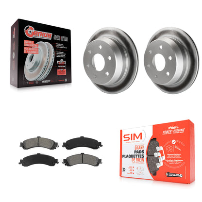 [Arrière] Kit de disque (revêtu) et plaquette (semi-métallique) de frein pour 2002 Chevrolet Suburban 1500 4WD avec Single Piston Caliper KGS-101125
