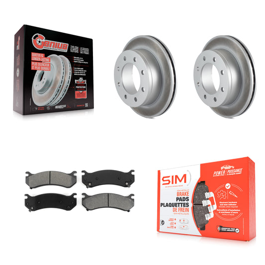 [Arrière] Kit de disque (revêtu) et plaquette (semi-métallique) de frein pour Chevrolet Silverado 2500 HD GMC Sierra 3500 Classic Suburban Yukon XL Avalanche KGS-101127