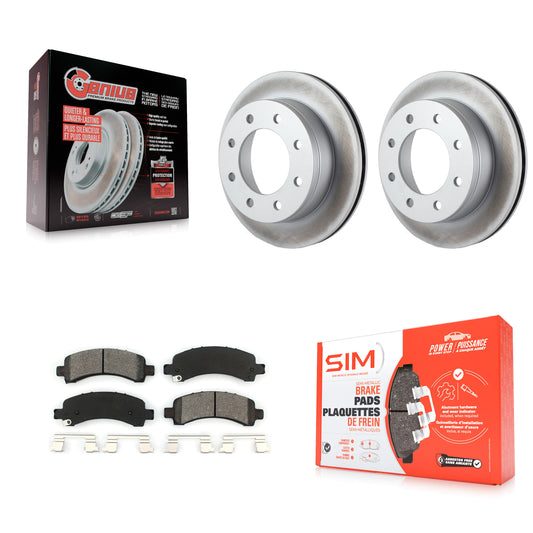 [Arrière] Kit de disque (revêtu) et plaquette (semi-métallique) de frein pour Chevrolet Express 2500 GMC 3500 Savana KGS-101130