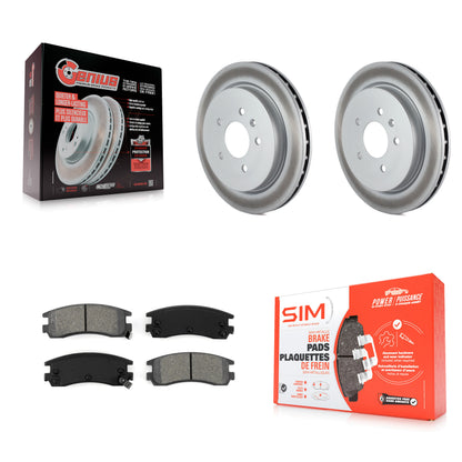 [Arrière] Kit de disque (revêtu) et plaquette (semi-métallique) de frein pour 2003-2004 Cadillac Seville avec Vented Rotor KGS-101141