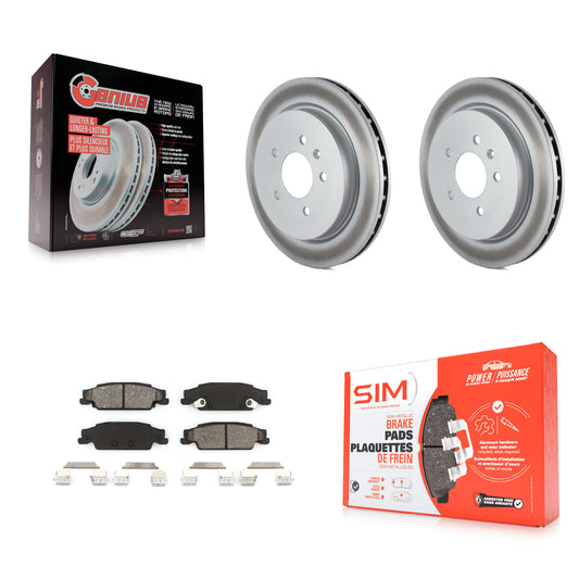 [Arrière] Kit de disque (revêtu) et plaquette (semi-métallique) de frein pour Cadillac CTS STS KGS-101142