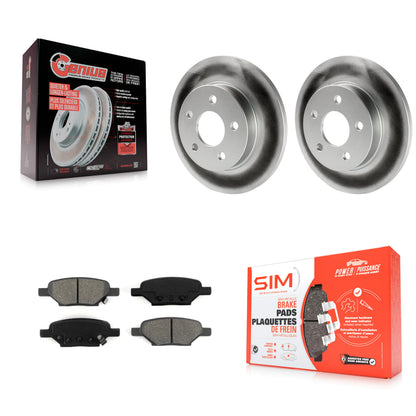 [Arrière] Kit de disque (revêtu) et plaquette (semi-métallique) de frein pour Chevrolet Malibu Pontiac G6 Cobalt Saturn Ion HHR Aura G5 Pursuit KGS-101144
