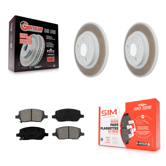 [Arrière] Kit de disque (revêtu) et plaquette (semi-métallique) de frein pour 2005 Chevrolet Uplander Pontiac Montana Buick Terraza Saturn Relay KGS-101146