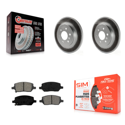 [Arrière] Kit de disque (revêtu) et plaquette (semi-métallique) de frein pour Chevrolet Uplander Buick Terraza Pontiac Montana Saturn Relay KGS-101148