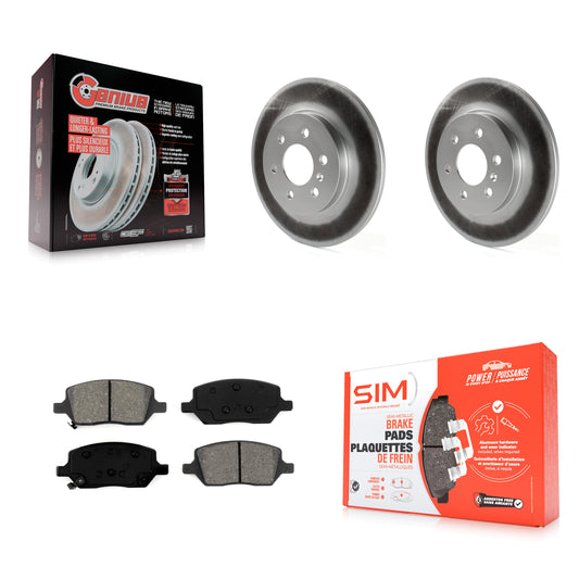 [Arrière] Kit de disque (revêtu) et plaquette (semi-métallique) de frein pour Chevrolet Uplander Buick Terraza Pontiac Montana Saturn Relay KGS-101148