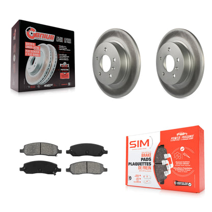 [Arrière] Kit de disque (revêtu) et plaquette (semi-métallique) de frein pour 2006-2011 Buick Lucerne Cadillac DTS KGS-101150