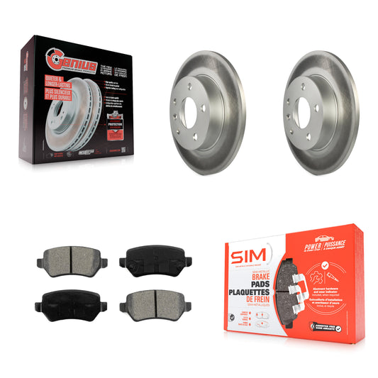 [Arrière] Kit de disque (revêtu) et plaquette (semi-métallique) de frein pour 2008-2009 Saturn Astra KGS-101157