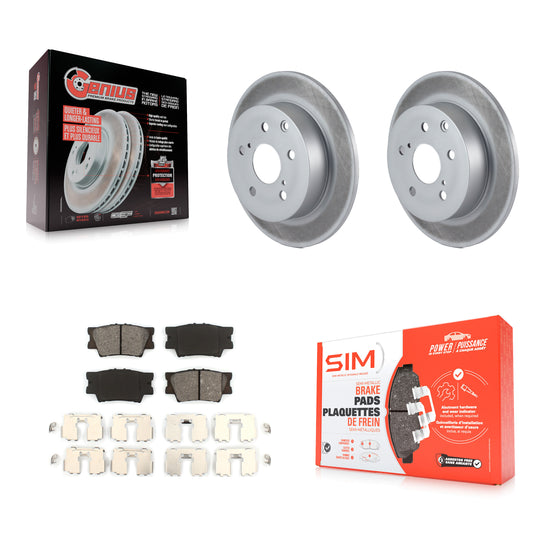 [Arrière] Kit de disque (revêtu) et plaquette (semi-métallique) de frein pour Toyota Matrix Pontiac Vibe KGS-101159