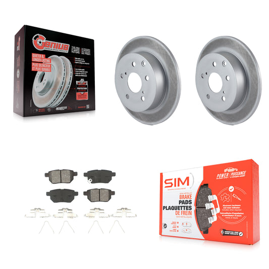 [Arrière] Kit de disque (revêtu) et plaquette (semi-métallique) de frein pour 2010 Toyota Matrix XRS KGS-101160