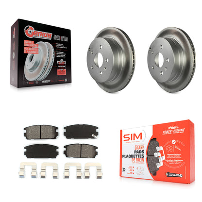 [Arrière] Kit de disque (revêtu) et plaquette (semi-métallique) de frein pour 2010-2017 Chevrolet Equinox GMC Terrain KGS-101164